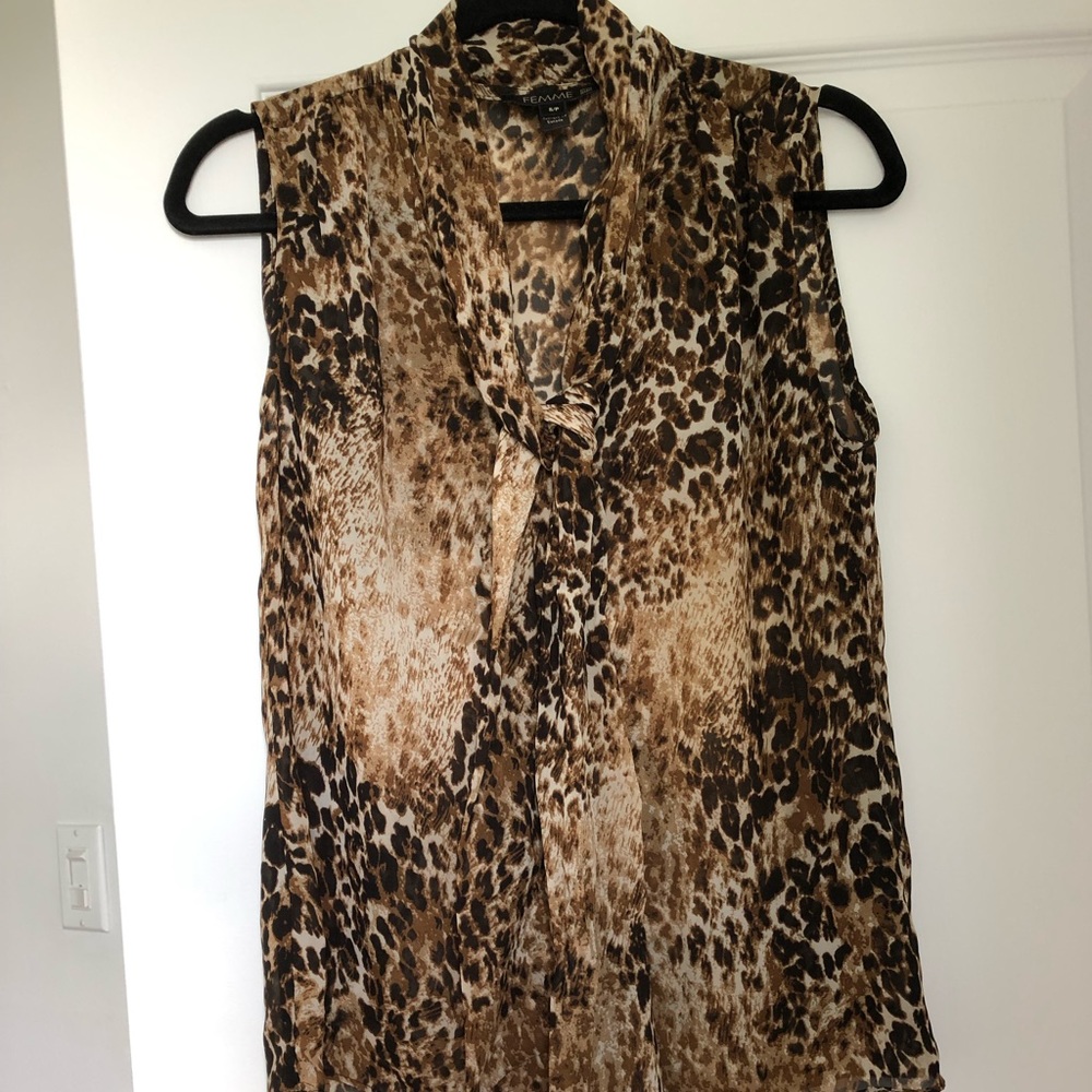 Animal print blouse